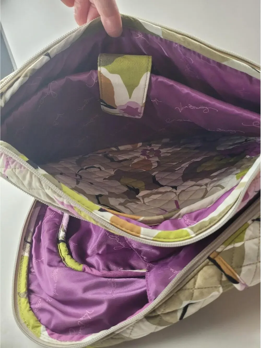 Nice Like New Vera Bradley Backpack With Padded Laptop Sleeve